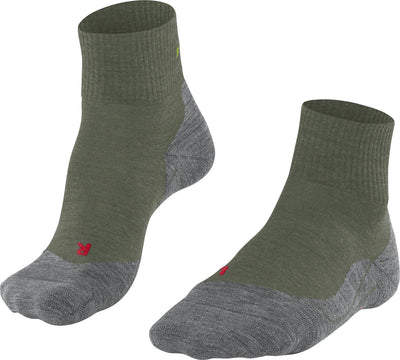 Falke TK5 kurze Anti-Blasen-Wandersocken aus dünnem Woll-Funktionsmaterial Herren grün - Größe 42-43