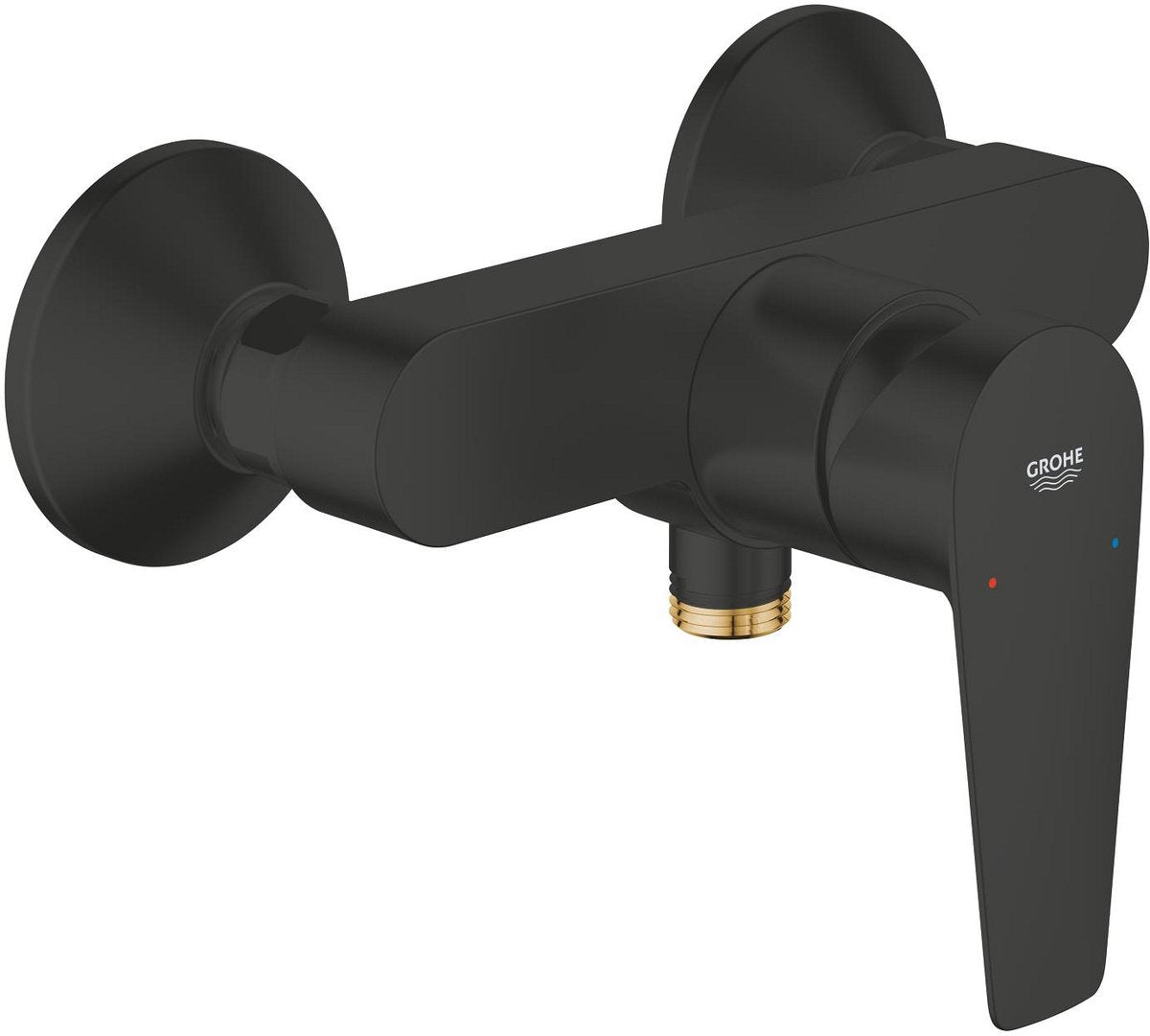 Grohe Start Edge Duscharmatur – Wandmontage – Smoothcontrol – inklusive S-Kupplungen – Mattschwarz
