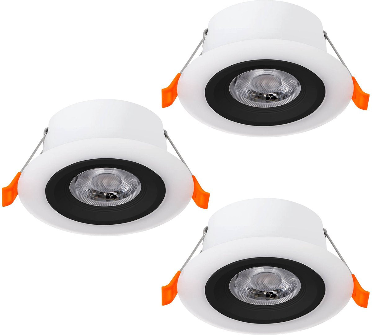Eglo Calonge Einbaustrahler – LED – ø 10 cm – Schwarz und Weiß – 3er-Set