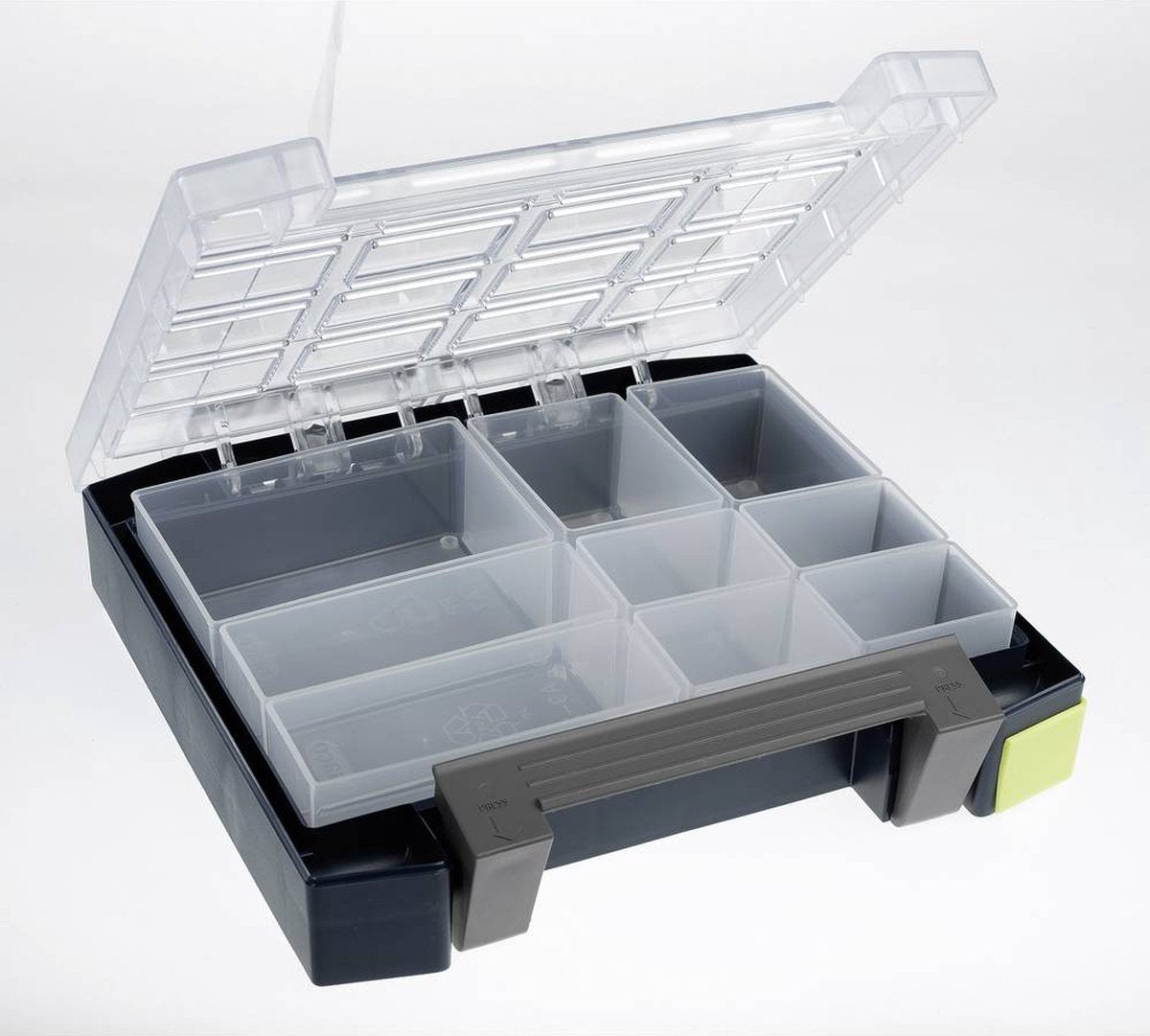 Raaco Sortimentsbox - boxxser 55 - mit 9 Einlegeboxen - 224 x 241 x 55 mm - 138277