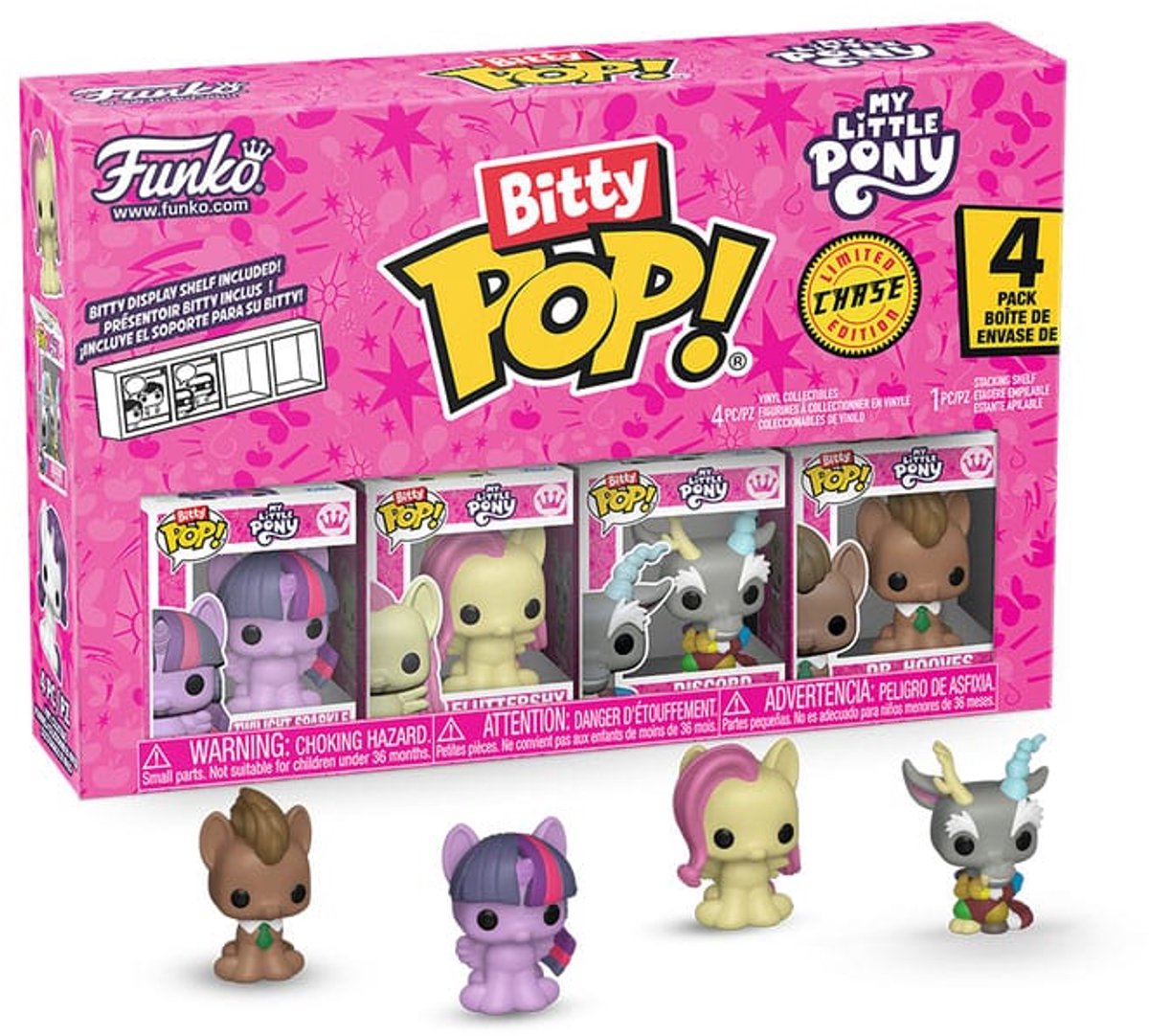 Funko, mein kleines Pony, Bitty Pop! Vinylfiguren im 4er-Pack Twilightsparkle mit 2,5 cm Durchmesser