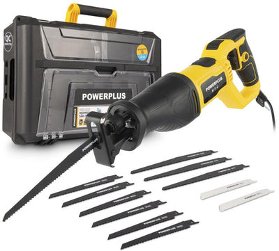 Powerplus Elektro-Säbelsäge powxbox022 – 710 W Sägemaschine – 2800 min-1 – Werkzeuge mit 12 Zubehörteilen. und Koffer