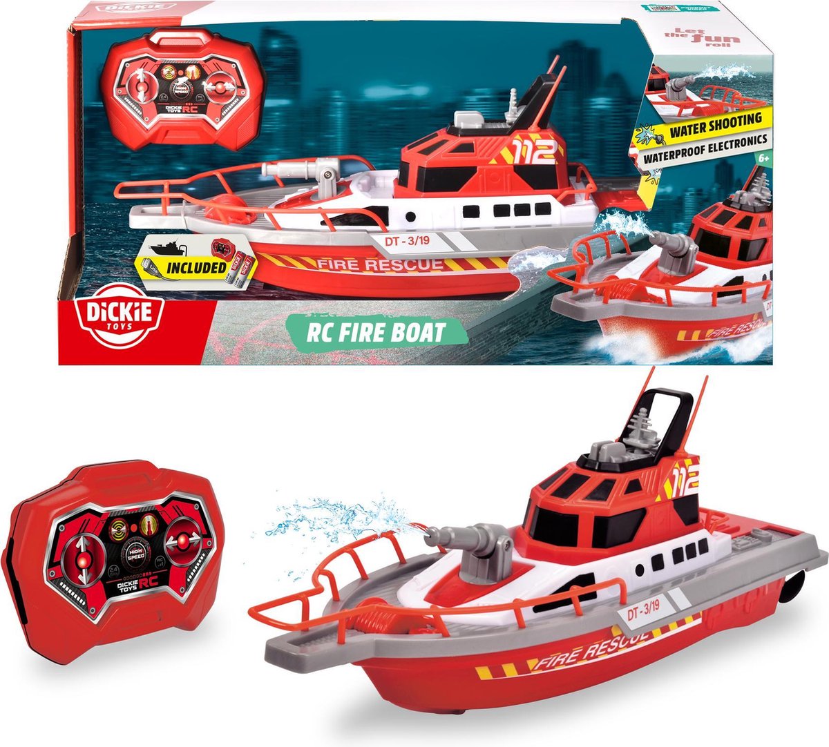 Dickie - RC-Boot - RC-Fahrzeug - Feuerwehr