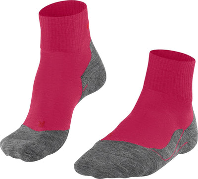 Falke TK5 kurze Anti-Blister Wandersocken aus dünnem Woll-Funktionsmaterial Damen Rot – Größe 37-38