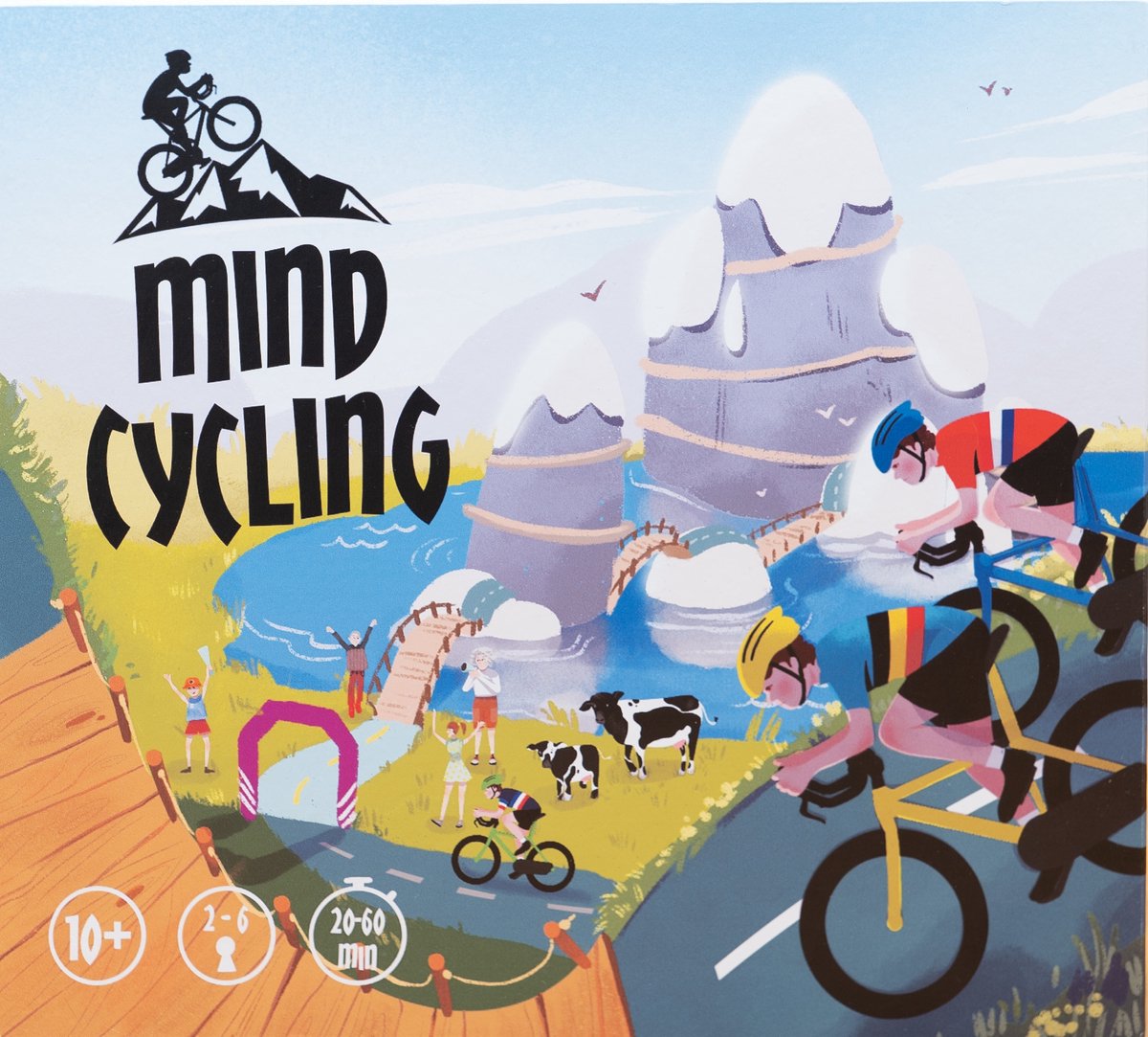 Asmodee Brettspiel Mind Cycling – Strategie und Radfahren für 2–6 Spieler.