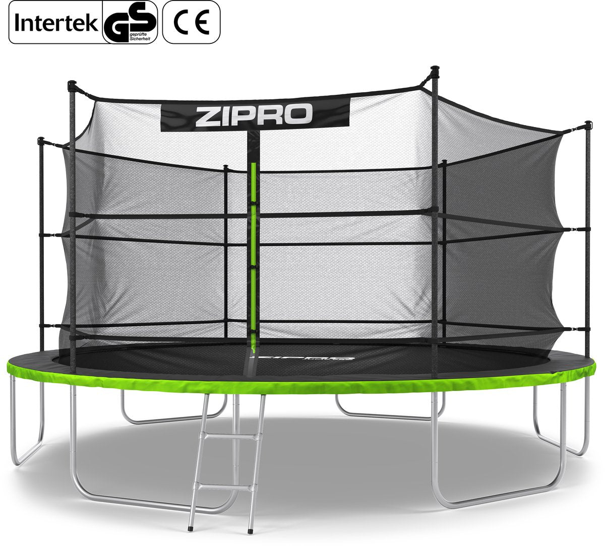 Zipro Jump Pro In – Trampolin mit Sicherheitsnetz – ø435 cm 14 Fuß – für Kinder und Erwachsene – inklusive Leiter – max. 150 kg - groß