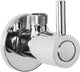 Differnz Eckventil Chrom - mit Rosette - WC-Armatur