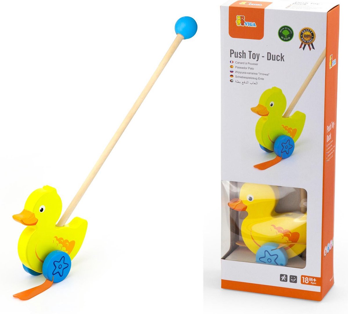 Vigatoys Schiebestock - Ente