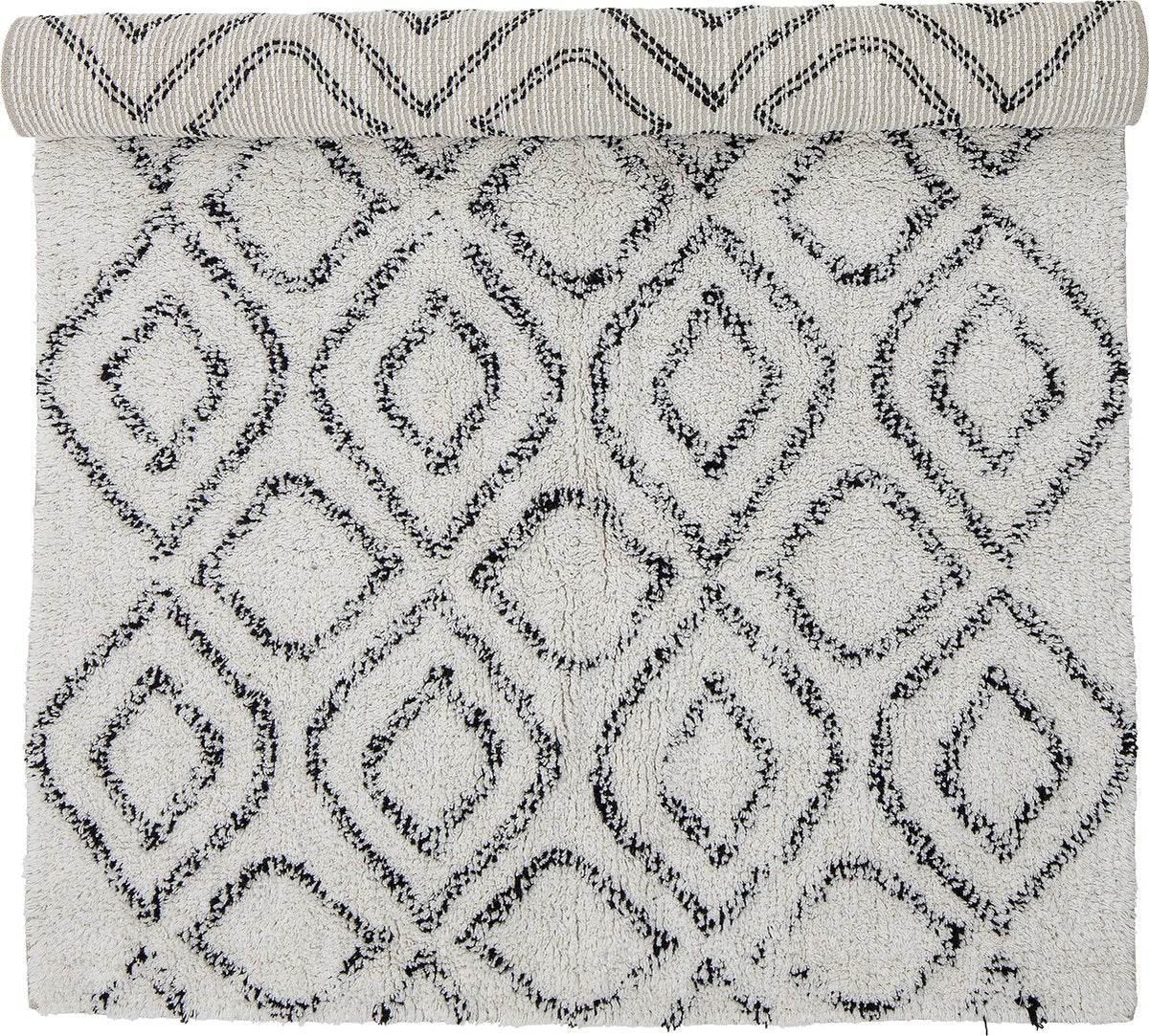 Bloomingville – Warda-Teppich – Beige – Wolle