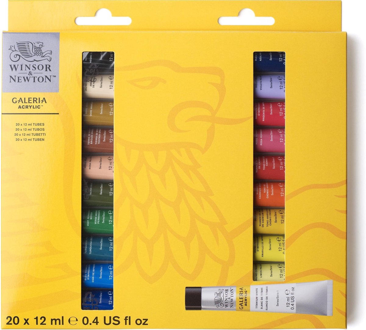 Winsor Newton 2190606 Galeria Acrylfarben-Set – 20 × 12 ml – Acrylfarben-Starterset für Anfängerkünstler