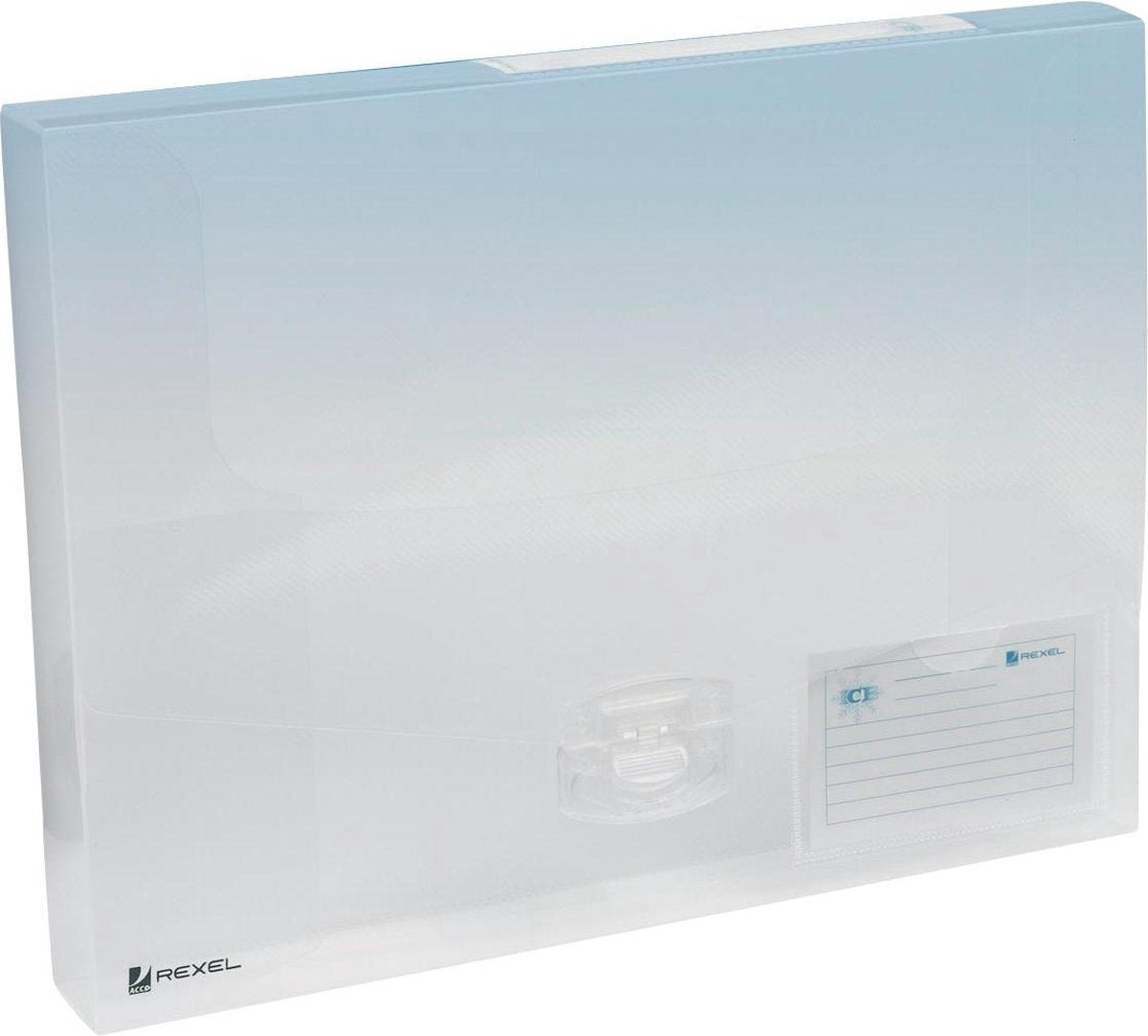 Rexel Elastobox Eis transparente Rückseite von 4 cm