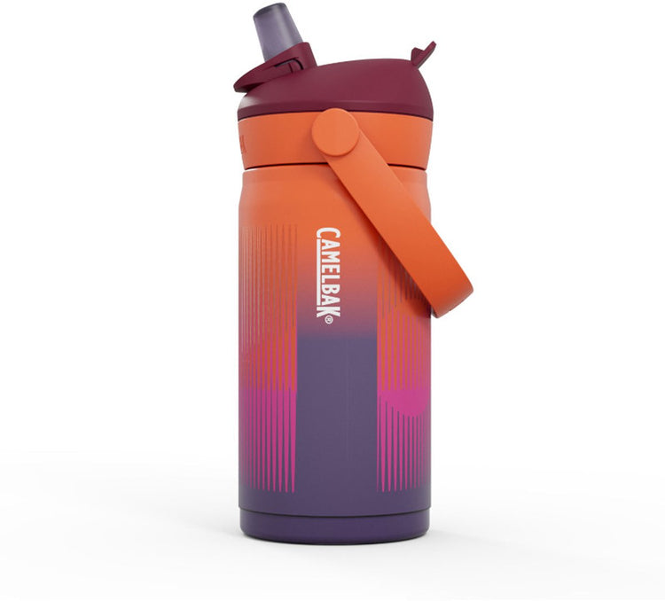 Camelbak Thrive Flip Straw Trinkflasche Kinder – 350 ml – Edelstahl – mit Strohhalm – Isolierwasserflasche – Orange