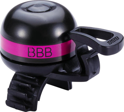 BBB Cycling BBB-14 EasyFit Deluxe Fahrradklingel – Messing – alle Lenkerdurchmesser – Magenta