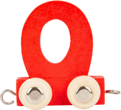 Kleiner Fuß - Holzschrift Rot - o - 12 Stücke