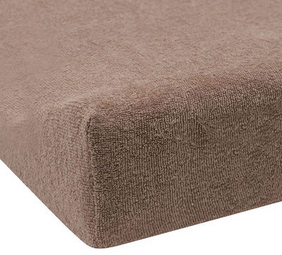 Jollein – Wickelauflagenbezug aus Frottee 50 x 70 cm – Wickelunterlage mit weichem Bezug – Milchkaffee