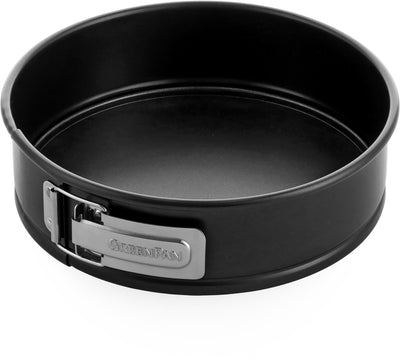 Greenpan Bistro-Kuchenform – 24 cm – PFAS-freie Antihaftbeschichtung – Backform aus Keramik – ofenfest bis 230 °C – rund – schwarz