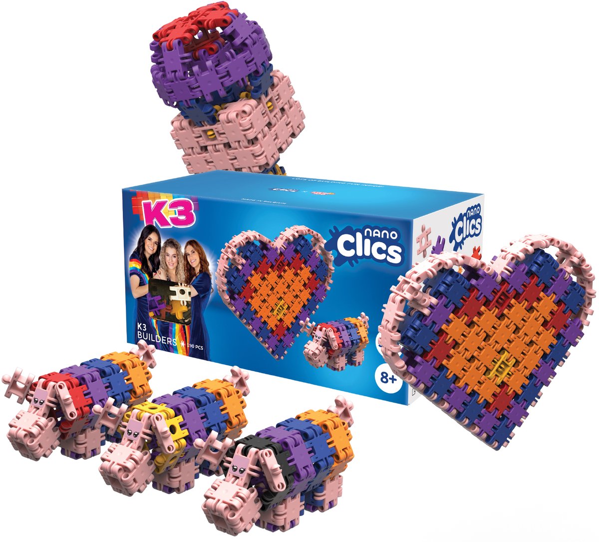 Clics Nano – k3 Builders Baukasten – 190 Teile.