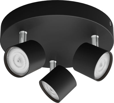 Philips LED Philips Star Aufbaustrahler – 3-flammig – Schwarz