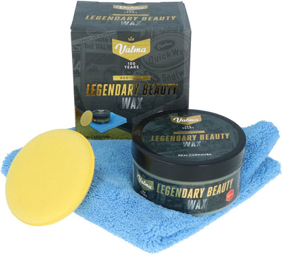Valma legendäres Beaty-Wachs – mit Carnaubawachs – glänzendes Finish und Schutz – inkl. Applikator-Mikrofasertuch – 227 g