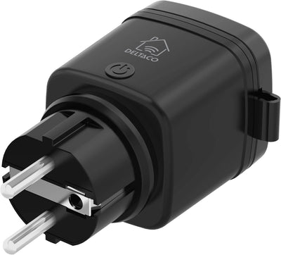 Deltaco sh-op01 – intelligenter Außenstecker – IP44 wasser- und staubgeschützt – Timer – App-Steuerung – Schwarz