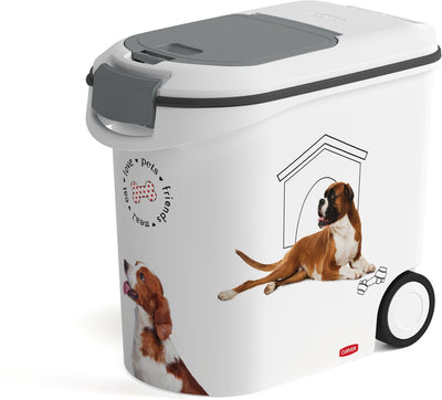 Curver Futterbehälter Hund – 35l – 12kg – 28x49x43cm – weißgrau