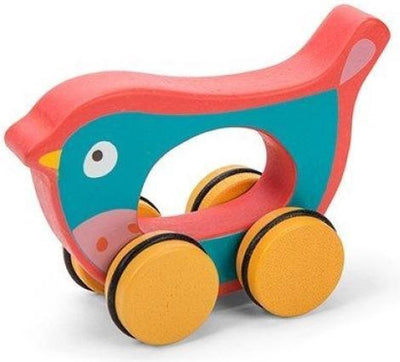 Le Spielzeug von Petilou Billie, der Vogel auf Rädern