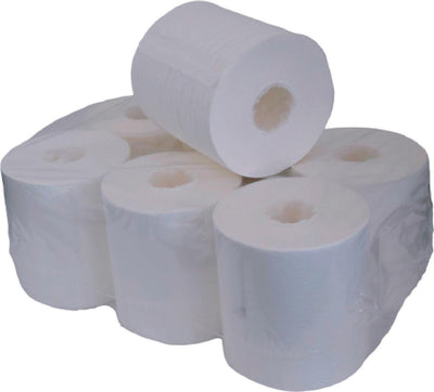 Q-connect Reinigungspapier Midi | 1-lagig | 275m | Packung mit 6 Rollen