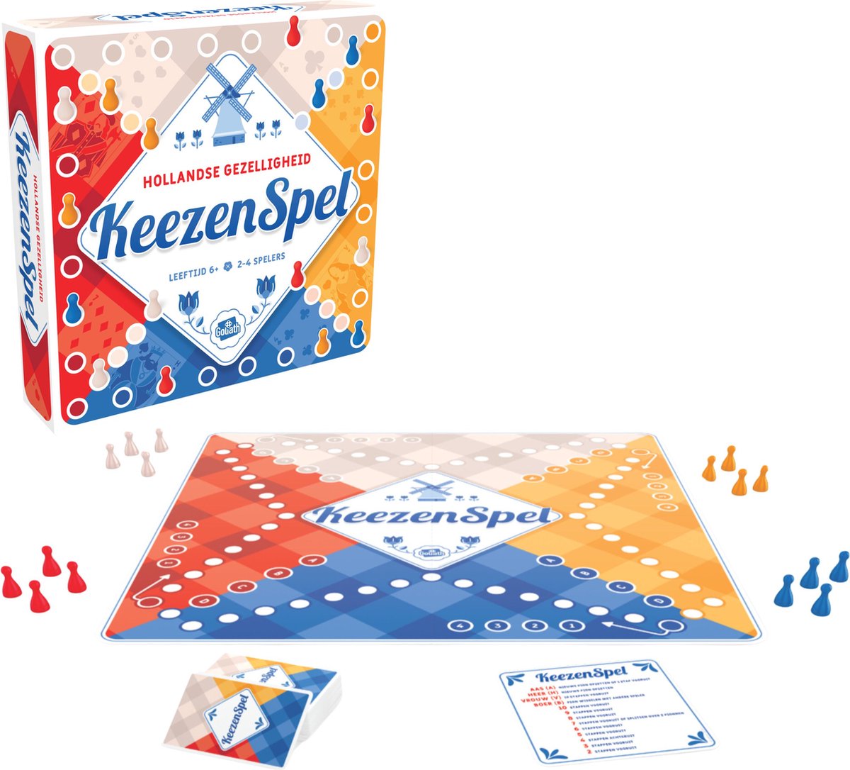Goliath Keezen-Spiel – Brettspiel – Keezen – 2 bis 4 Spieler – niederländischer Spaß