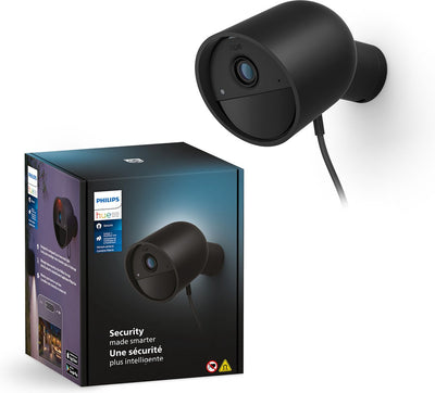 Philips Hue Secure Camera – kabelgebundene Überwachungskamera – Schwarz