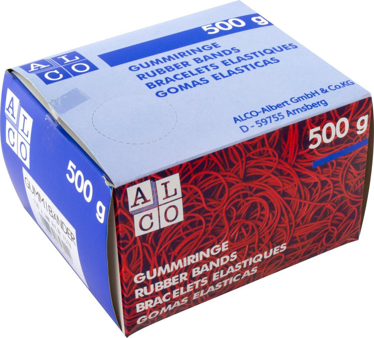 Alco Gummibänder 150x4mm 500 Gramm im Karton natur. al-757n