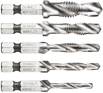 Dewalt-Zubehör dt50060 | Gewindebohrer-Bohrer-Set | 1 4 Hex | Metrisches Gewinde M4 M5 M6 M8 M10 - dt50060-qz