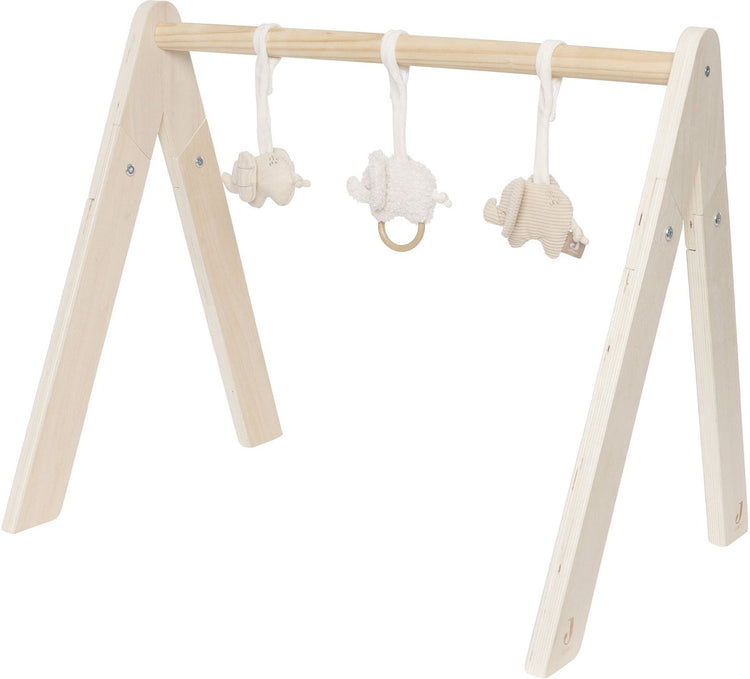 Jollein Baby-Fitnessstudio – Babyspielzeug – Holz-Polyester – Elefantengeschichten