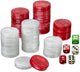 Philos Backgammon-Spielfiguren-Set groß 34 mm rot weiß