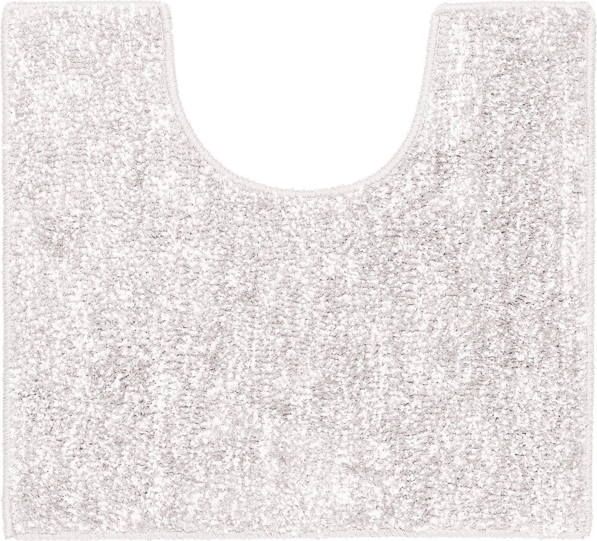Toilettenvorleger mit Seehundfell-Sprenkeln, 45 x 50 cm – Polyester – grau