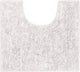 Toilettenvorleger mit Seehundfell-Sprenkeln, 45 x 50 cm – Polyester – grau
