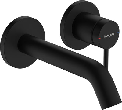 Hansgrohe tecturis s - Einbau-Waschtischarmatur - zur Wandmontage - Einhebelbedienung - 16,5 cm Auslauf - mattschwarz