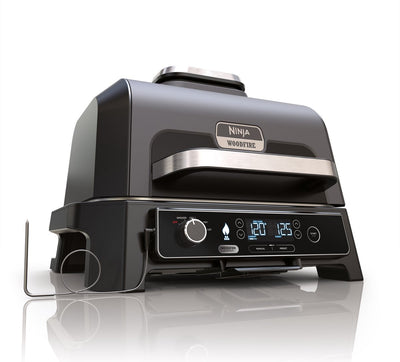 Ninja Woodfire Pro XL – 4-in-1-Elektro-Smart-BBQ-Grill und Smoker – inklusive digitalem Bratthermometer – OG850EU