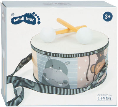 Kleine Fußhölzer Trommel wilde Tiere mit Stöcken, 3dlg.