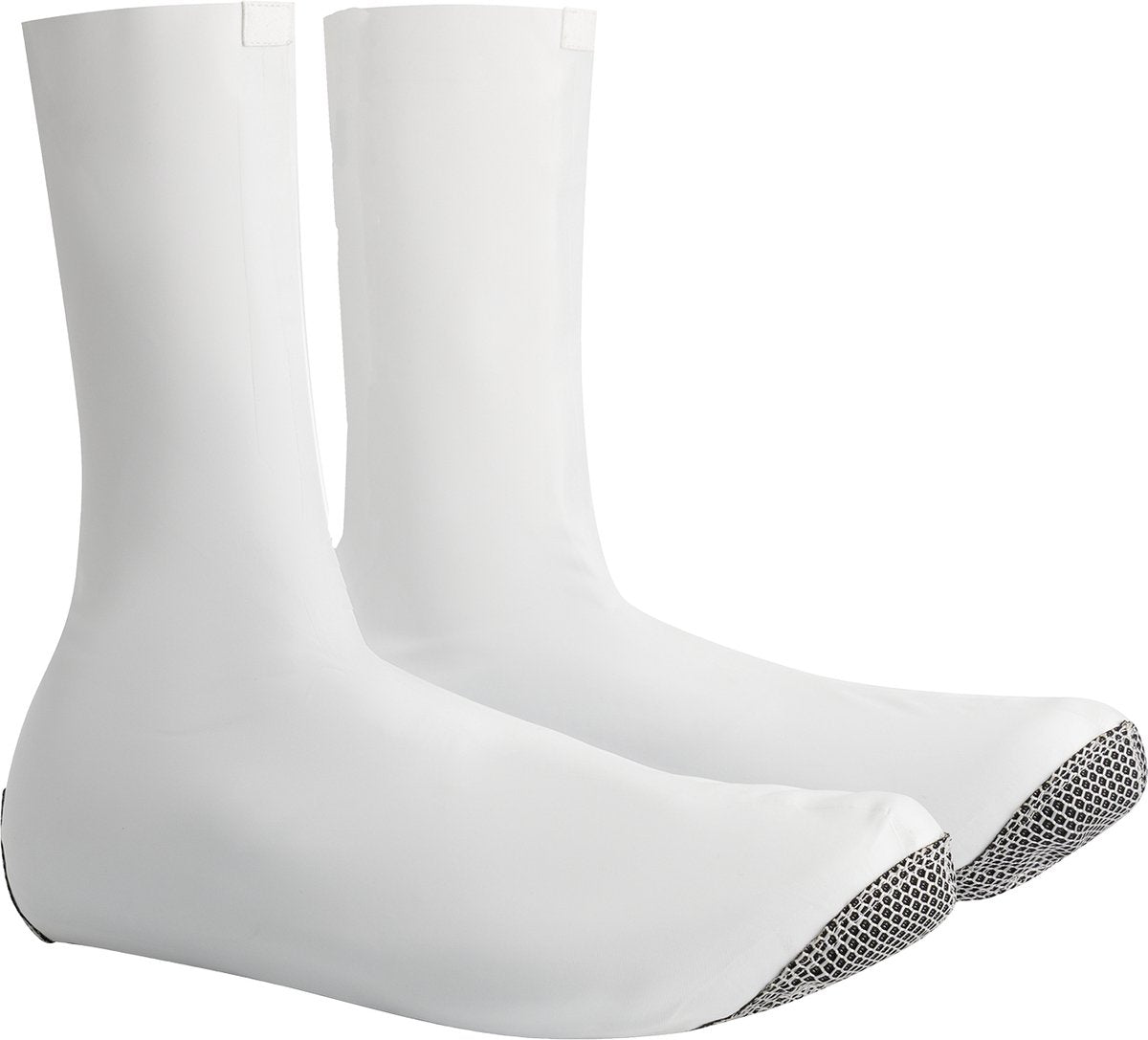 BBB Cycling Raceflex Reißverschlusslose Überschuhe – aerodynamisch, wind- und wasserdicht – Fahrrad-Überschuhe – Weiß – Größe 43 44 – BWS-29