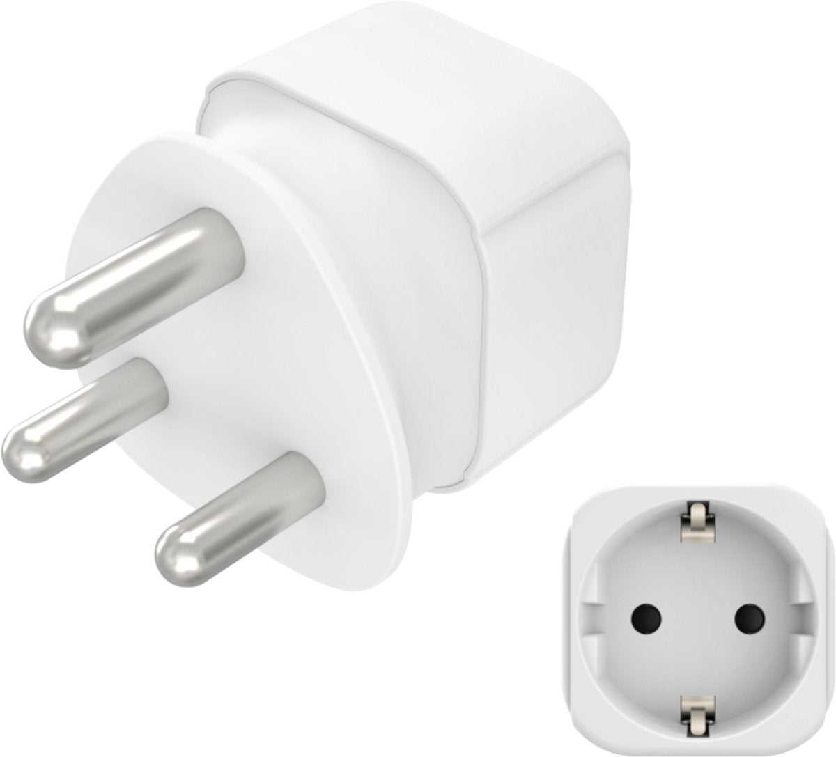 Hama Reisestecker – EUR (Typ E, F) auf Z-Afrika (Typ M) – weiß