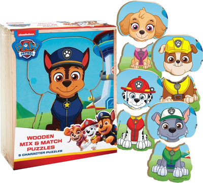 Pfotenpatrouillenholz -Match -Puzzle, 10st.