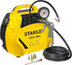 Stanley Kompressor 8bar – ölfreier Luftkompressor mit Druckluftwerkzeugen – Kompressor-Set inkl. Luftschlauch 3 m, Luftpistole mit Manometer und 3 Düsen – gelb