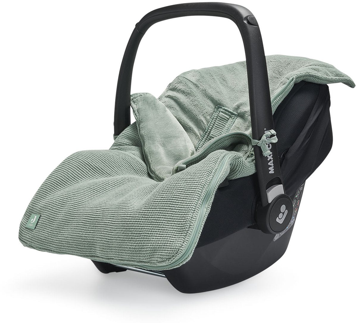 Jollein – Fußsack für Autositz-Kinderwagen (Waldgrün) – Grundstrick – Baumwolle – Polyester – Fußsack Kinderwagen, Autositz – 42 x 82 cm