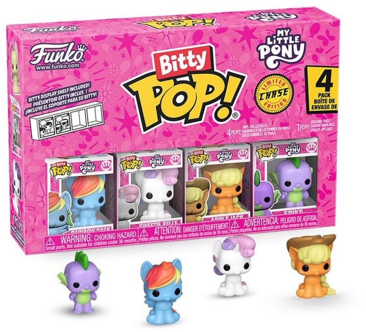 Funko Bitty Pop! - My Little Pony - Rainbow Dash - Sweetie Belle - Applejack - Spike - 4er-Pack