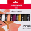 Bruynzeel Amsterdam Standard-Serie Acrylfarben-Portrait-Set 120 ml, 6-tlg.