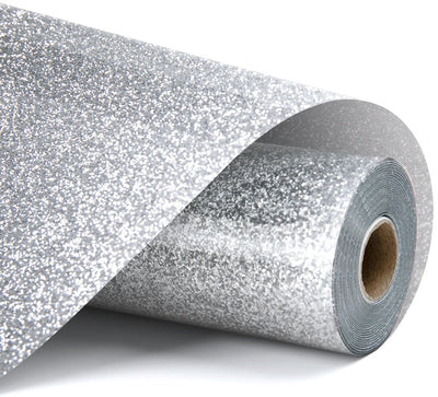 Loklik • flexible Folie Glitzer Silber 30,5x90cm
