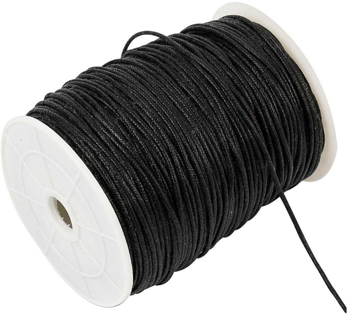Creativ Company Baumwollkordel, Stärke 2 mm, schwarz, 100 m 1 Karton