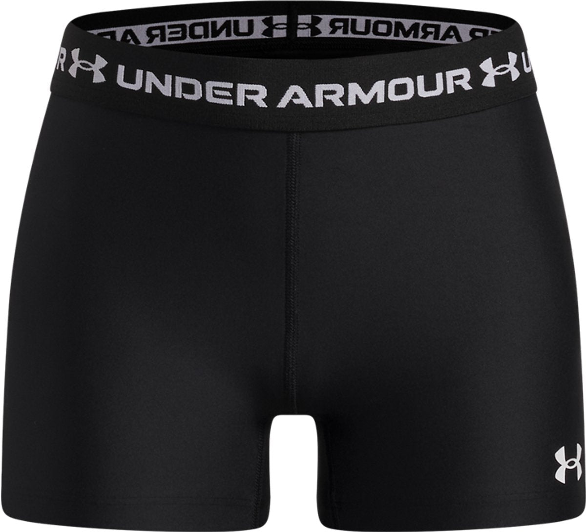Under Armour Heatgear Shorty-Blk Mädchen-Sporthose – Schwarz – Weiß