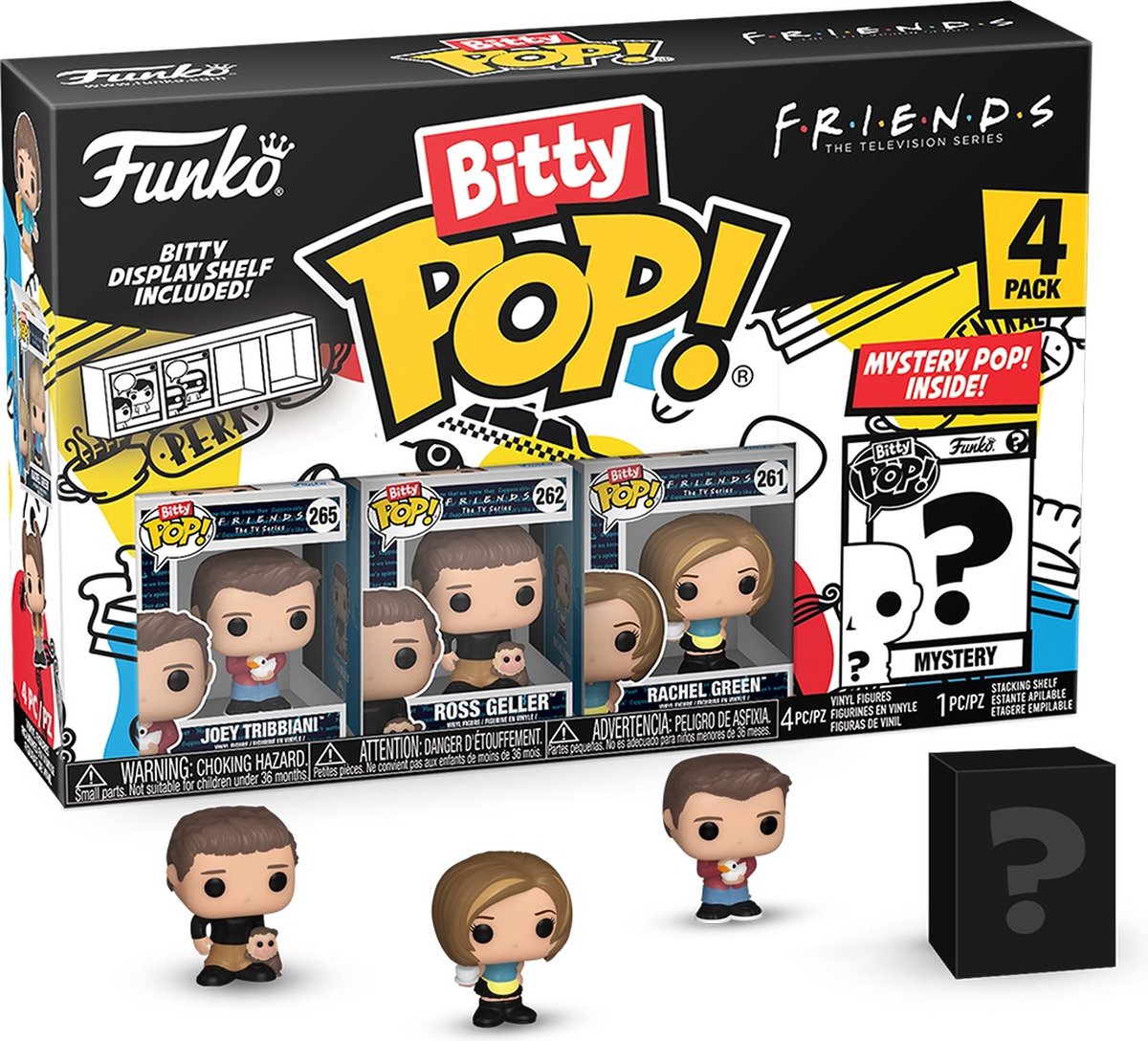 Funko Bitty Pop! Freunde – Bitty Pop 4er-Pack 2,5 cm – Joey