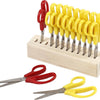 Runde Kinderschere mit Scherenblock, 24st.